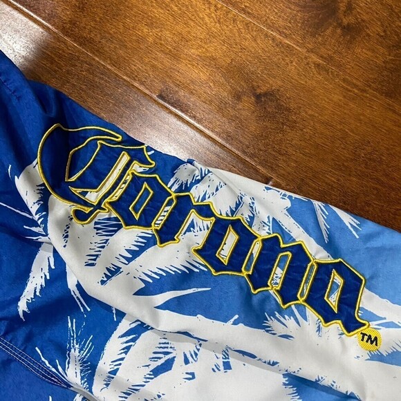 Corona Cerveza Swimming Board Trunks Shorts Blue White Men's Size Extra Large - Picture 3 of 8